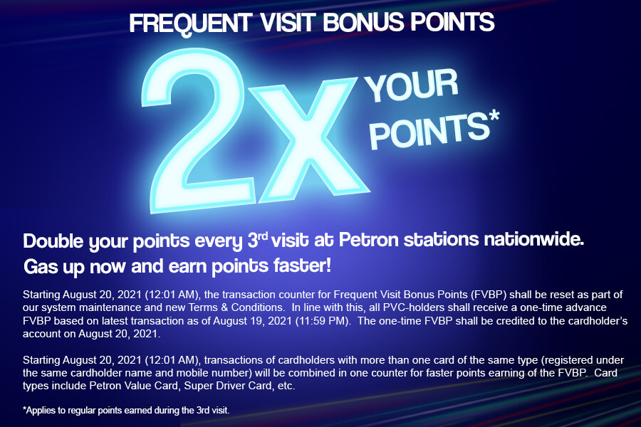 Advisory on Petron Loyalty Program (Frequent Visit Bonus Points)
