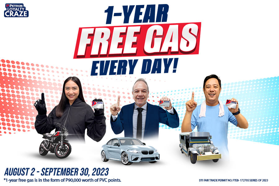 Petron Loyalty Craze: 1-Year Free Gas Every Day! (August 2 – September 30, 2023)