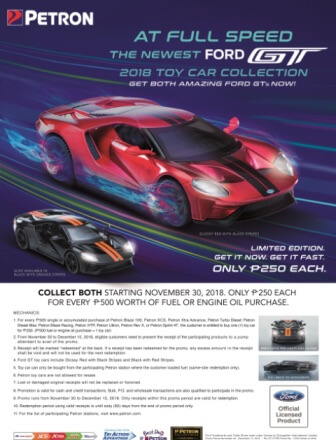 Petron Ford GT Limited Toy Car Collection